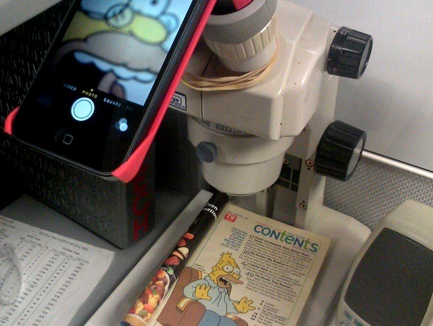 iPhone 5 Microscope Adapter by Gfischvogt