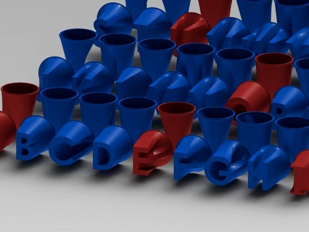 Alphabet Cup Bathtub Toys by JonLawrenceToys