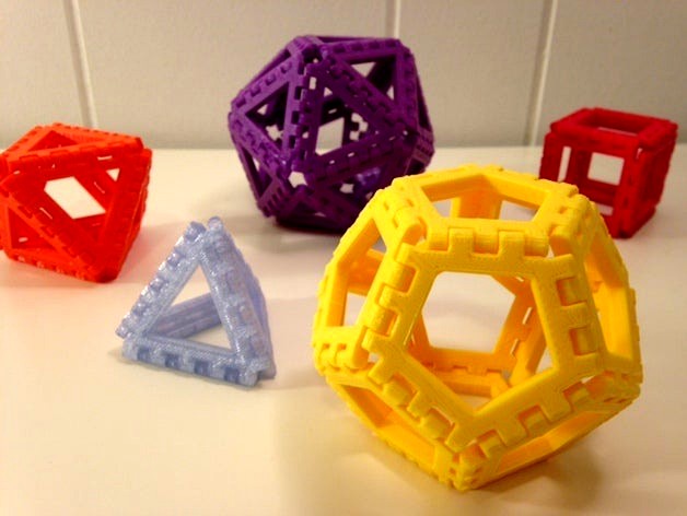 Polyhedra - Hinged Nets and Snap Tiles by mathgrrl