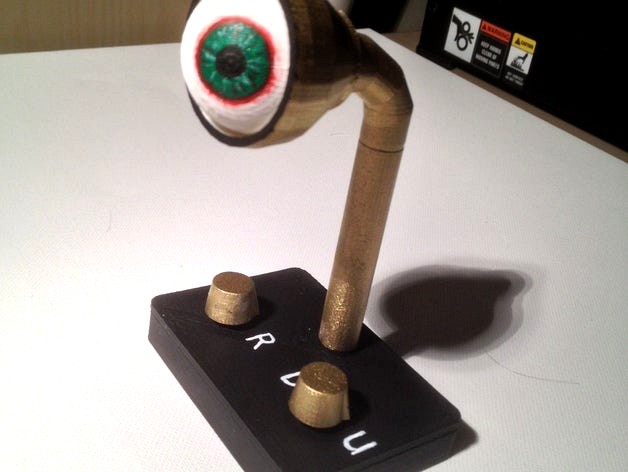 Animatronic Eyeball with Manual Controls by larry009