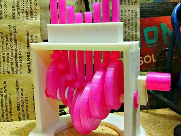 Handle and Cam-spacers for Mechanical Pseudo Sin Wave by PuZZleDucK