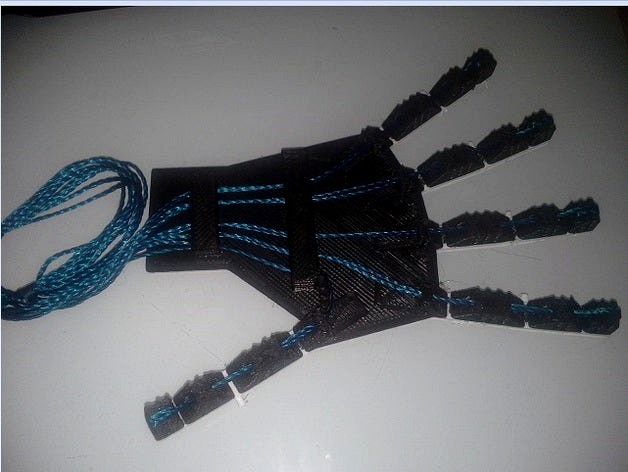 Robotic hand printed with flexible joint by marcelino