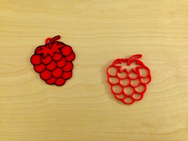 Simple Raspberry Keychain by schlotzz
