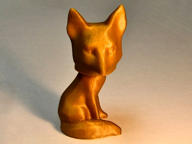 Bobble head fox from 3D scanned fox decor   by Physics_Dude