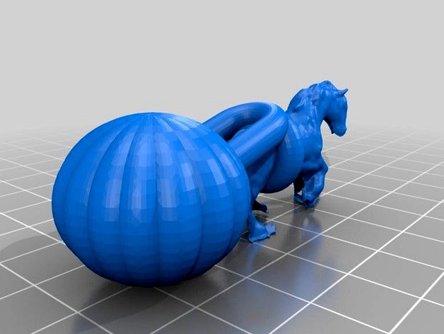 horse pulling a pumpkin by 5665