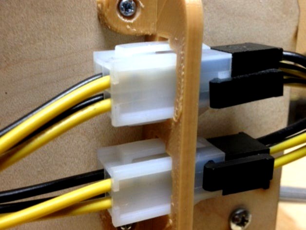 ATX power connector bracket (shown on MakerFarm Prusa i3) by TimeFramed
