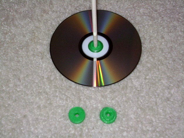 CD center adapter for a mousetrap car by RLazure