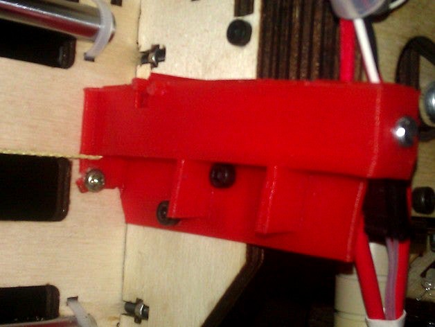 Printrbot Simple Y Axis line tensioner w/ spring loading and indicator pointer by edd2225