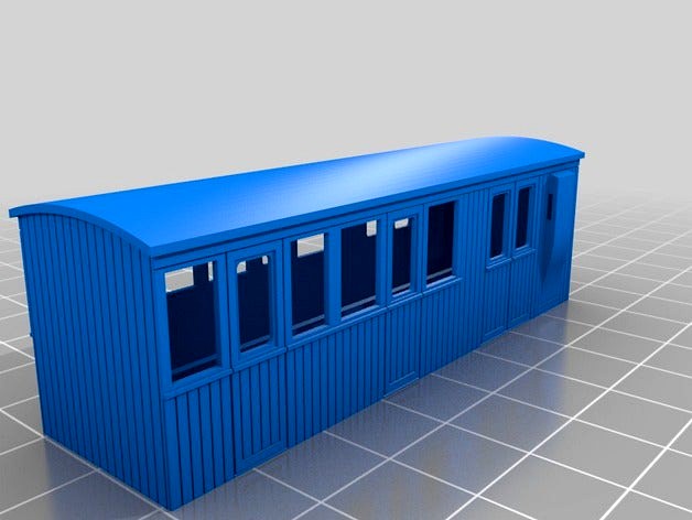 009 Short bogie brake composite coach body by tebee