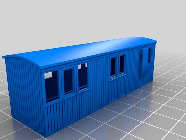 009 Short bogie brake 3rd coach body  by tebee