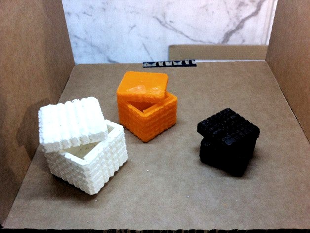 Unique Decorated Boxes (openscad) by makevoid