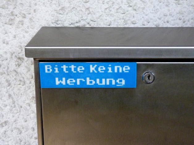 [GER] Briefkastenschild "Bitte keine Werbung" by holgero