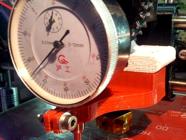 Dial gauge mount for Gregs extruder. Prusa I3 by villamany