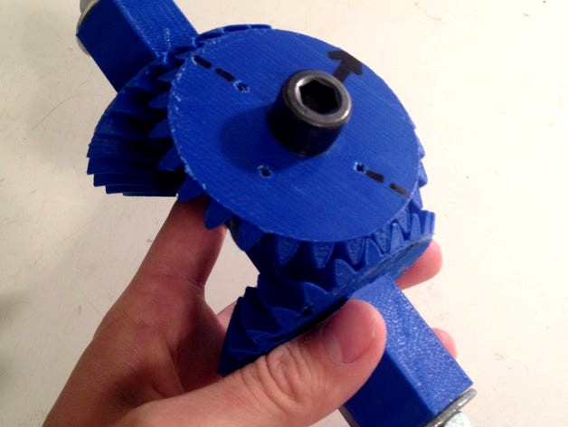 Prototype differential for the end effector interface of a robotic arm by Bopp1312