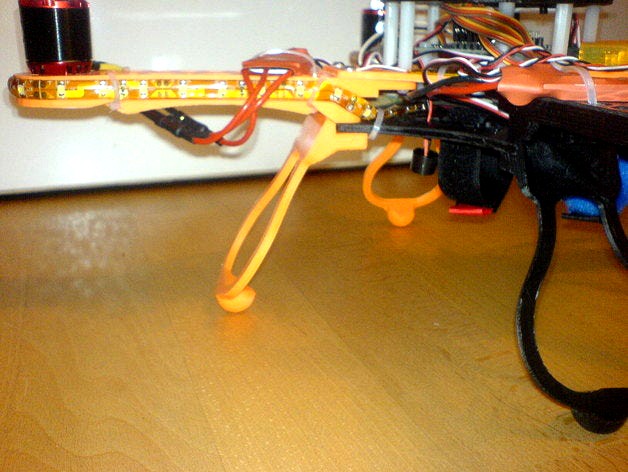 Flexible Landing Gear for Quadcopter "Crossfire" [deprecated] by leemes