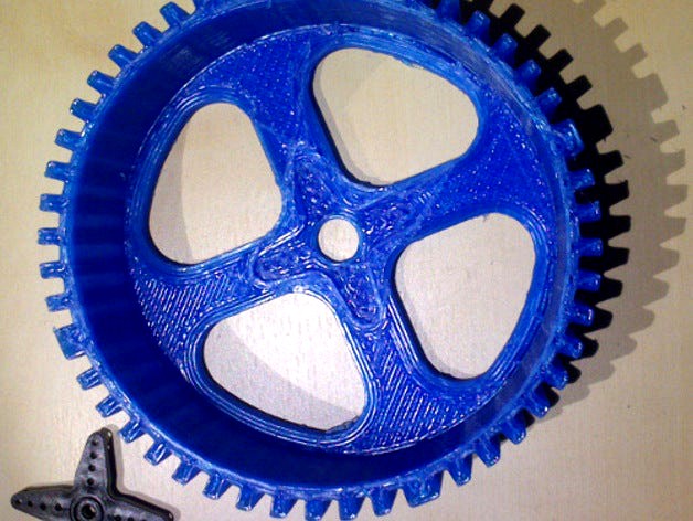 Servo Wheel with Printable Tread by jkhawkins
