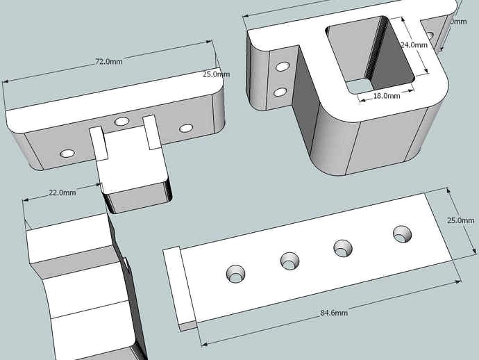 Pieces parts for a Slide bolt by toguan