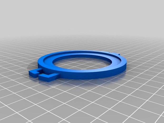 Double Camera Lens Cap Holder by rockethacker 3d model