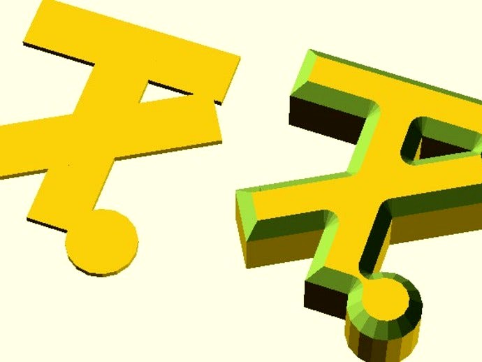 Bevel Extrude Module for OpenSCAD by GregFrost