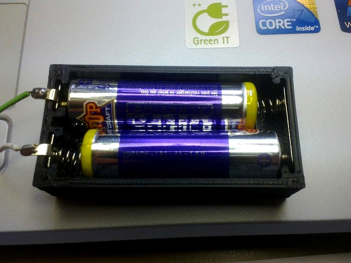Battery Holder for 2 AA Batteries by semih86