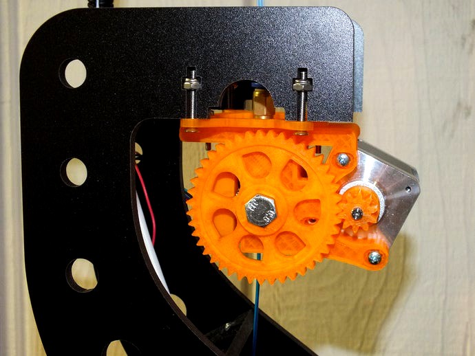 Rostock Max Greg's Wade's Extruder Mod by ScribbleJ