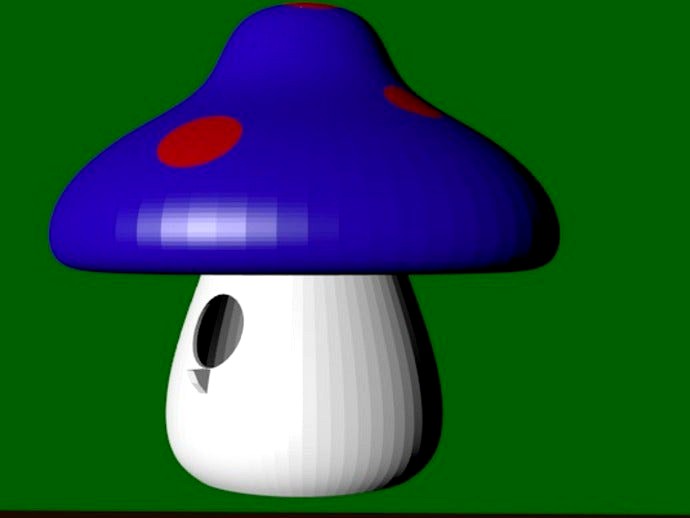 Mushroom Bird House by KingRahl