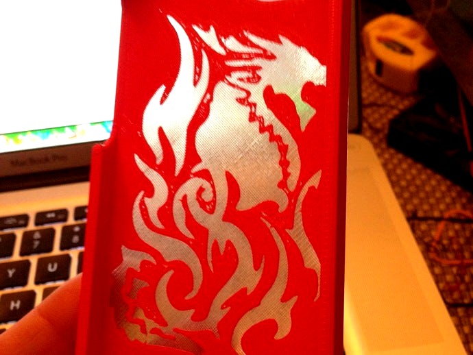 Dragon iPhone5 Case (with solid bottom for printing in clear / dual color) by jamesarm97