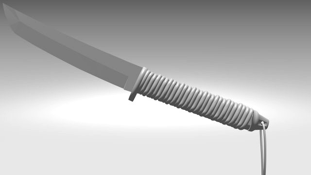 Japanese knife tanto 3D Model