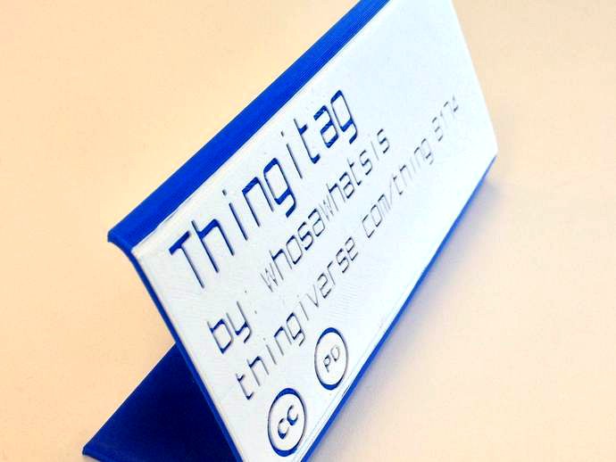 Customizable 3D Thingitag by thingiverse