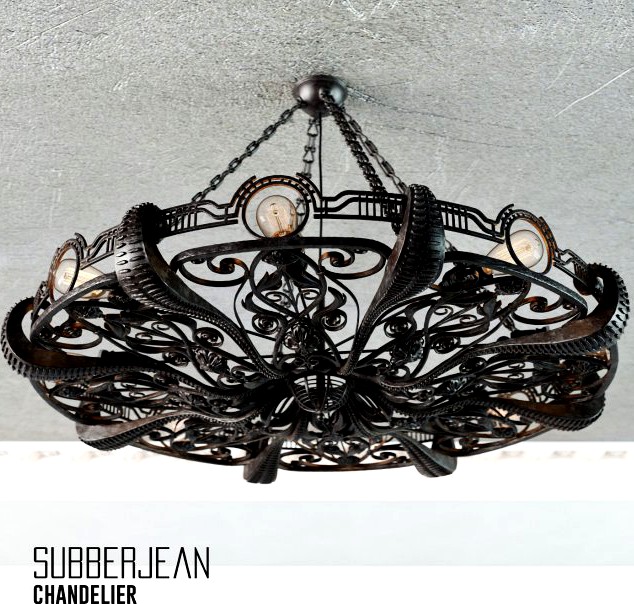 Octopus Forged Chandelier Subberjean 3D Model