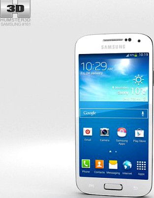 Samsung Galaxy S4 Mini White Frost 3D Model