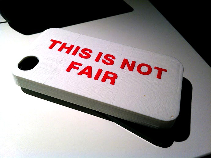 Not Fair iPhone 4 Case by ramshackle