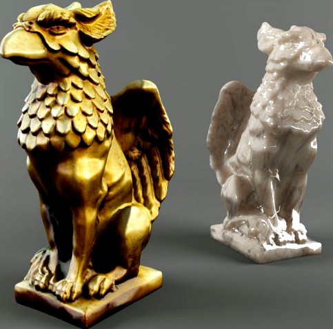 Download free A statuette of a griffin 3D Model