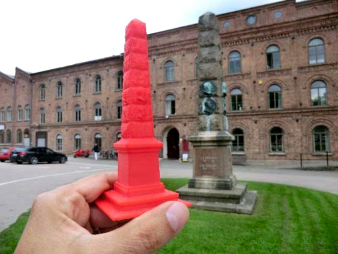 123D Catch obelisk 3D scan (Slottsmöllan - Sweden) by CreativeTools