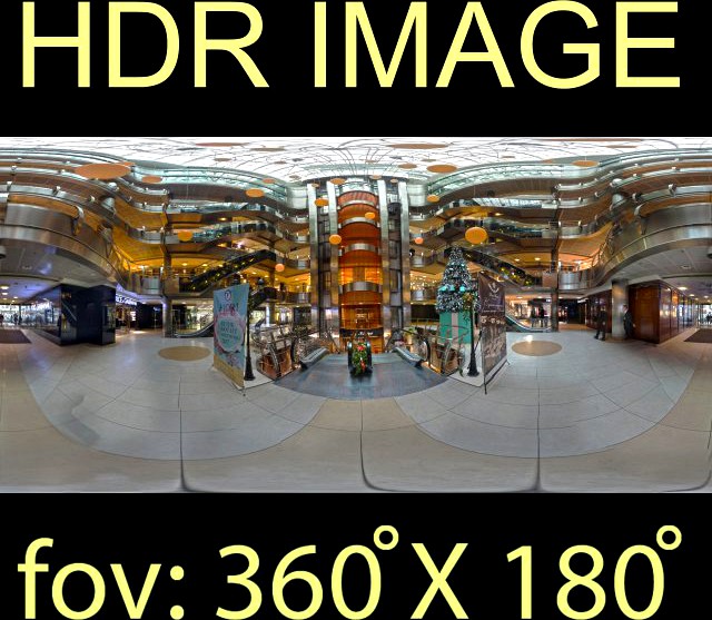 Interior Shopping hall HDR 3D Model