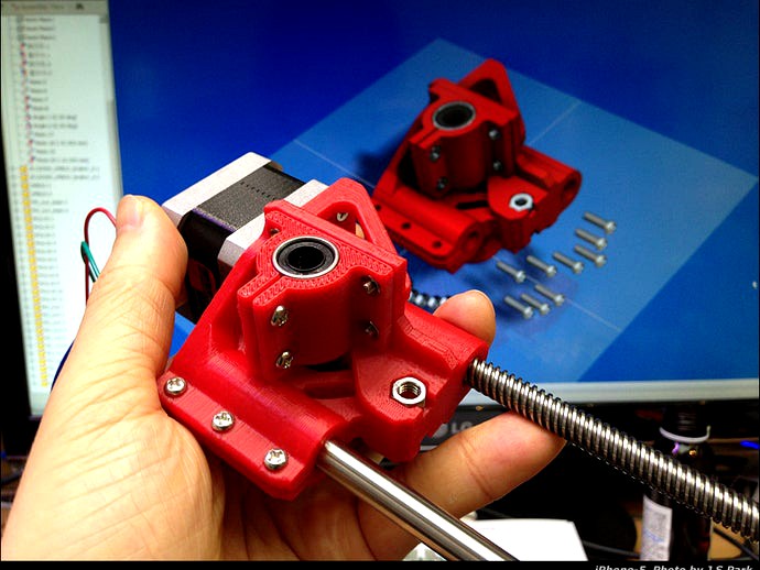 X axis motor holder for linear stepping motor. by jspark