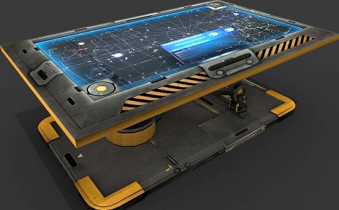 Sci Fi Hologram Table 3D Model