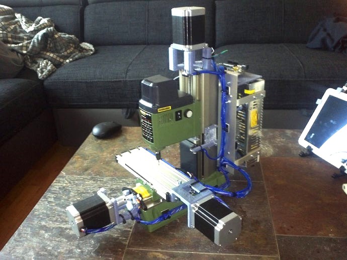 Proxxon MF 70 CnC NEMA23 motor mounts by bitwise