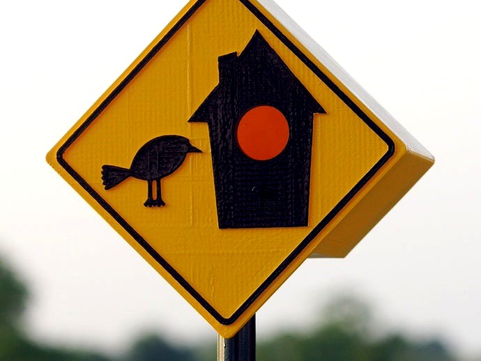 3D-Printed Birdhouse, A Sign by profhankd