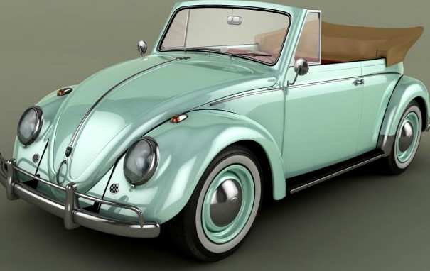 Volkswagen Beetle Karmann Cabrio 3D Model