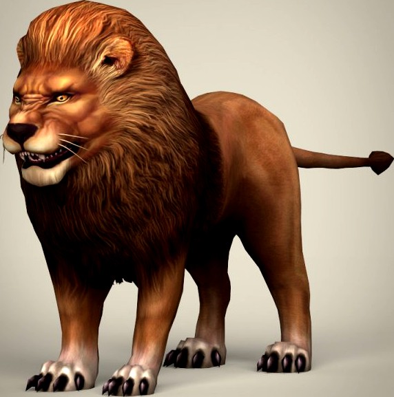 Game Ready Realistic Lion 3D Model