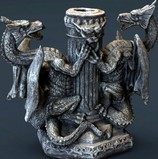 Dragons Candle 3D Model