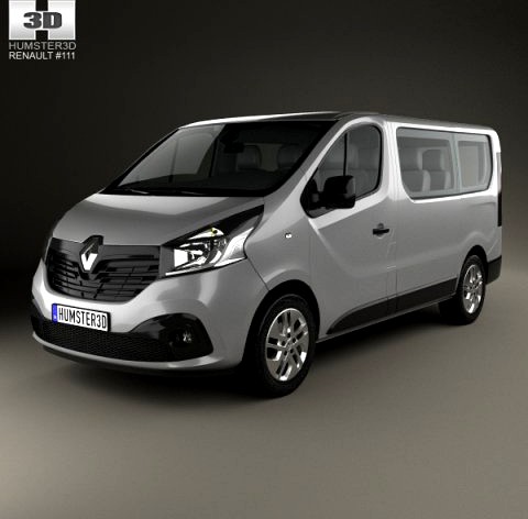 Renault Trafic Passenger Van 2014 3D Model