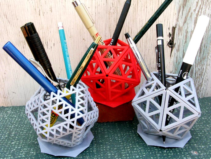 Icosahedral Pencil Holders     by pmoews