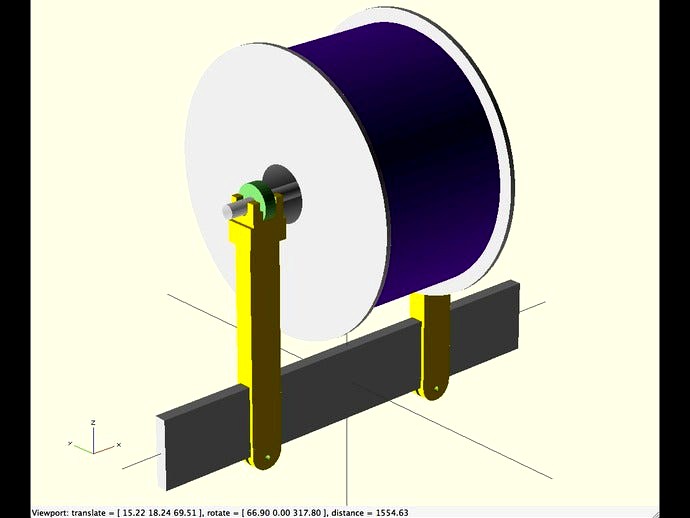 Prusa i3 Printable Spool Holder by thinkyhead