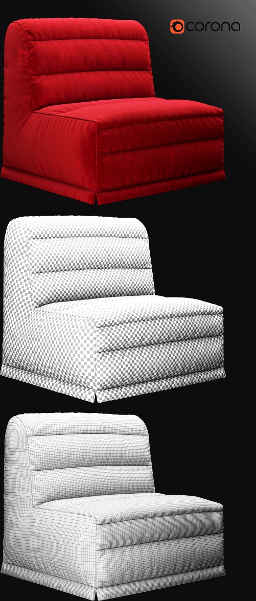 Velour sofa bed