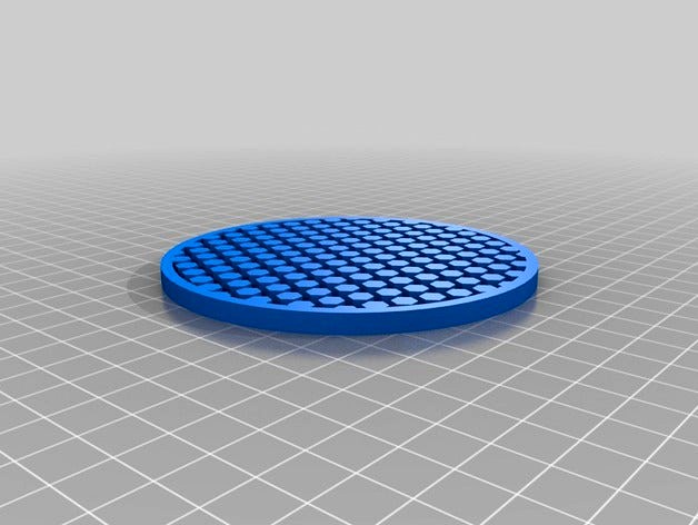 Simple Coaster with Hex fill by SCaruthers