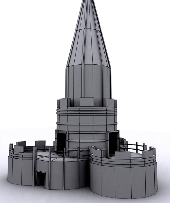 Low Poly Tower House
