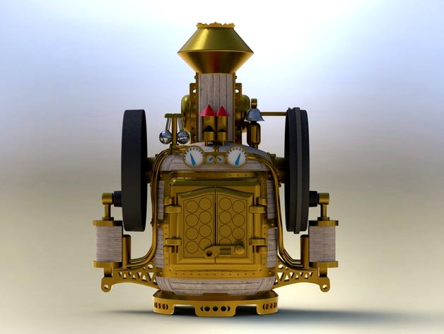 Steampunk digital clock by hobbyman