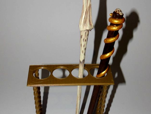 Wand display for four wands by printingin3d
